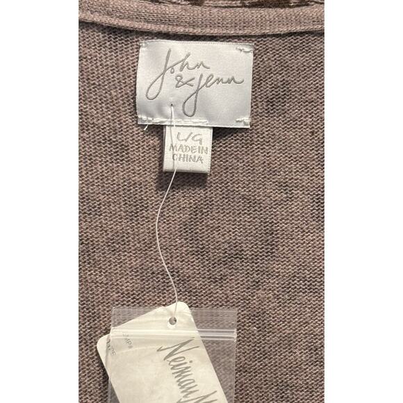 John & Jenn Cardigan Women’s Size Large Leopard Print One Button Cashmere Blend - Picture 7 of 9
